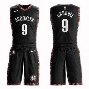 Nike Maillot DeMarre Carroll Brooklyn Nets Suit City Edition Homme Noir #9