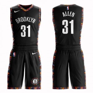 Nike Maillots Basket Jarrett Allen Nets Homme Suit City Edition #31 Noir