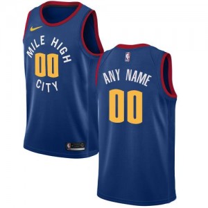 Nike NBA Personnaliser Maillot Nuggets Statement Edition Homme Bleu 