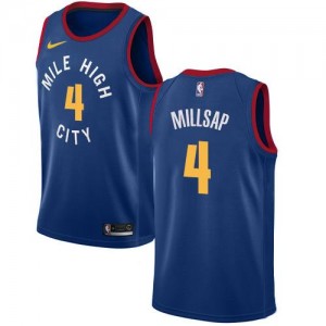 Nike NBA Maillot De Millsap Denver Nuggets #4 Bleu Homme Statement Edition