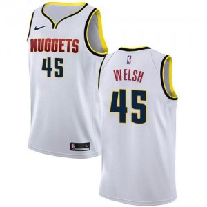 Nike NBA Maillot De Basket Welsh Nuggets Blanc No.45 Association Edition Homme