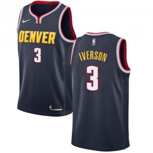 Maillots De Iverson Nuggets Icon Edition Nike #3 bleu marine Homme