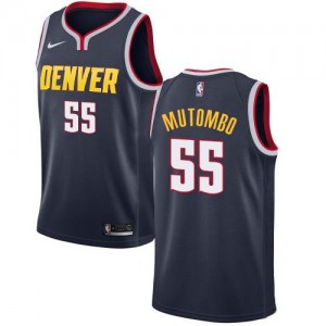Nike Maillots De Mutombo Nuggets Homme Icon Edition #55 bleu marine