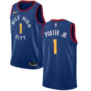 Nike NBA Maillot De Michael Porter Denver Nuggets Homme Statement Edition Bleu No.1
