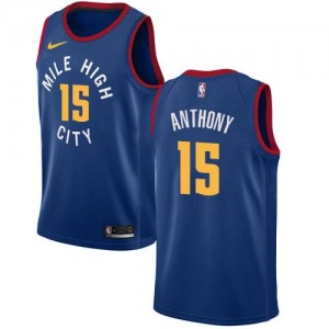 Nike NBA Maillots De Basket Carmelo Anthony Denver Nuggets Statement Edition Bleu Homme No.15