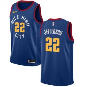 Nike NBA Maillots De Jefferson Nuggets Bleu Statement Edition #22 Homme
