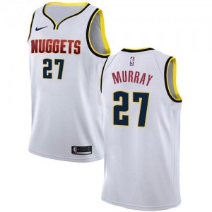 Nike NBA Maillot De Jamal Murray Denver Nuggets No.27 Blanc Enfant Association Edition