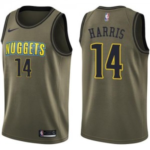 Nike Maillots Basket Harris Denver Nuggets No.14 vert Salute to Service Homme