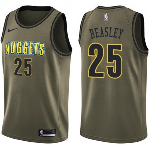 Maillots Basket Beasley Denver Nuggets vert No.25 Salute to Service Nike Enfant