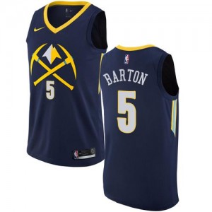 Nike NBA Maillots De Basket Will Barton Nuggets No.5 bleu marine City Edition Homme