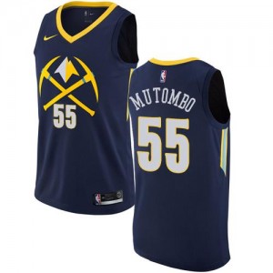Nike NBA Maillots De Basket Mutombo Denver Nuggets #55 Homme bleu marine City Edition