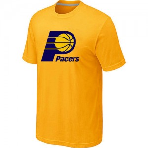 T-Shirt Basket Indiana Pacers Homme Jaune Big & Tall Primary Logo 