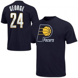Adidas NBA T-Shirts De Indiana Pacers Homme & Enfant bleu marine No.24 Paul George Game Time