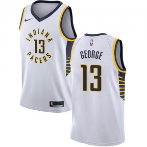 Nike Maillots De Paul George Pacers Homme Blanc No.13 Association Edition