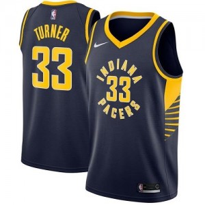 Nike Maillot Basket Myles Turner Pacers bleu marine Homme No.33 Icon Edition