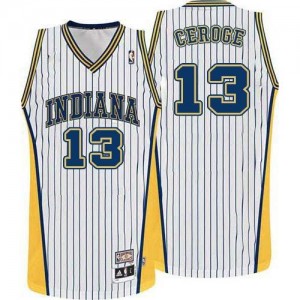 Adidas Maillot De Basket Paul George Pacers No.13 Throwback Blanc Homme