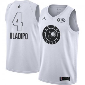 Jordan Brand NBA Maillots De Basket Victor Oladipo Indiana Pacers Homme Blanc No.4 2018 All-Star Game
