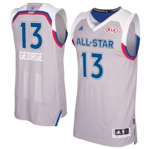 Maillot De Basket Paul George Indiana Pacers Homme No.13 Adidas 2017 All Star Gris
