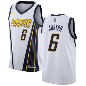 Nike Maillot De Cory Joseph Indiana Pacers Blanc Earned Edition Homme #6