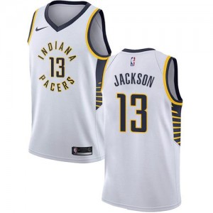 Nike NBA Maillots Basket Mark Jackson Pacers #13 Blanc Enfant Association Edition