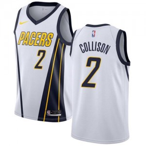 Nike NBA Maillots De Basket Darren Collison Pacers #2 Earned Edition Blanc Homme