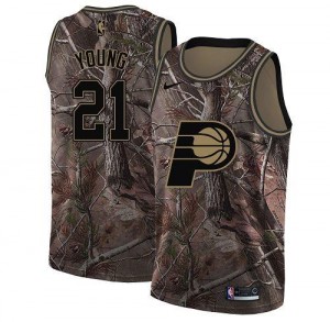 Nike Maillots De Basket Thaddeus Young Indiana Pacers Enfant Camouflage Realtree Collection No.21