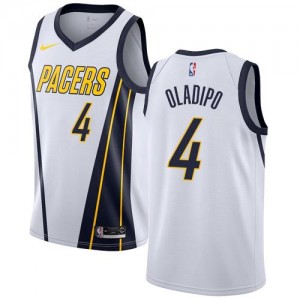 Nike Maillots De Basket Oladipo Pacers Earned Edition #4 Blanc Homme