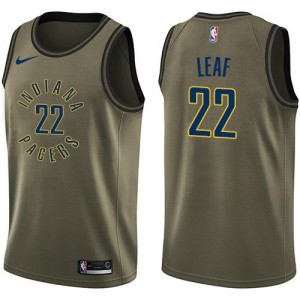 Nike NBA Maillots T. J. Leaf Pacers Salute to Service vert Enfant No.22