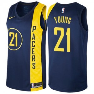 Maillot De Basket Young Indiana Pacers Nike #21 City Edition bleu marine Homme