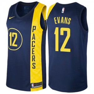 Nike NBA Maillots De Tyreke Evans Pacers bleu marine Homme No.12 City Edition
