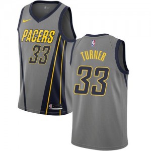 Nike NBA Maillot De Basket Myles Turner Indiana Pacers City Edition Homme No.33 Gris