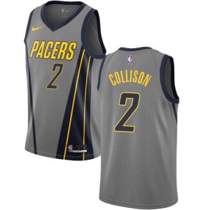 Nike Maillots Basket Collison Pacers Homme City Edition #2 Gris