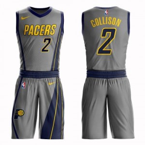 Maillots Darren Collison Indiana Pacers Homme Nike Gris Suit City Edition #2