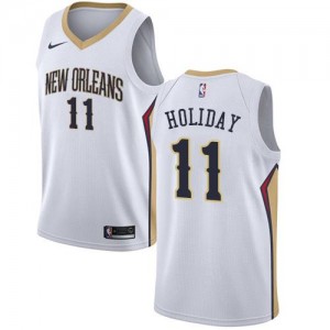Nike Maillot Jrue Holiday Pelicans Blanc No.11 Homme Association Edition