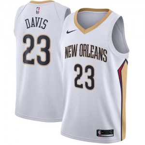 Nike Maillots Davis Pelicans No.23 Blanc Homme Association Edition