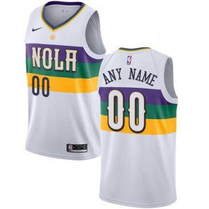 Nike Maillot Personnaliser De Basket New Orleans Pelicans City Edition Blanc Enfant
