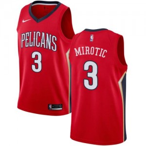 Maillots Mirotic Pelicans #3 Homme Nike Rouge Statement Edition