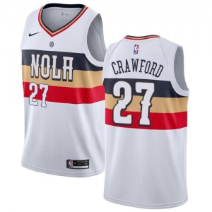 Nike Maillot Jordan Crawford New Orleans Pelicans #27 Blanc Homme Earned Edition