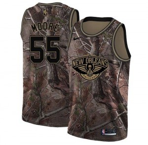 Maillots Basket Moore Pelicans No.55 Realtree Collection Nike Homme Camouflage