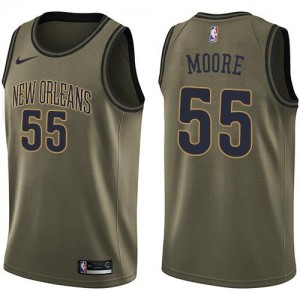 Maillot Basket E'Twaun Moore Pelicans vert Salute to Service No.55 Homme Nike