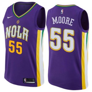 Nike NBA Maillot E'Twaun Moore Pelicans City Edition Homme No.55 Violet