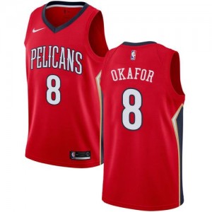Nike Maillots De Basket Jahlil Okafor New Orleans Pelicans Rouge No.8 Enfant Statement Edition