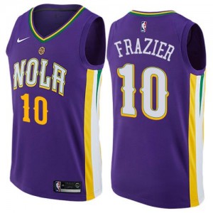 Nike NBA Maillot De Tim Frazier Pelicans Homme Violet No.10 City Edition