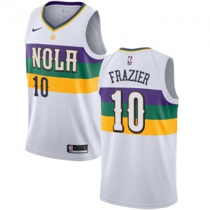 Nike Maillots Basket Tim Frazier New Orleans Pelicans Blanc #10 Homme City Edition