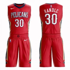 Nike NBA Maillots Basket Randle Pelicans No.30 Rouge Suit Statement Edition Homme