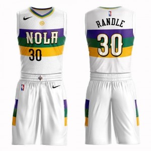 Nike NBA Maillots Basket Julius Randle New Orleans Pelicans No.30 Suit City Edition Homme Blanc