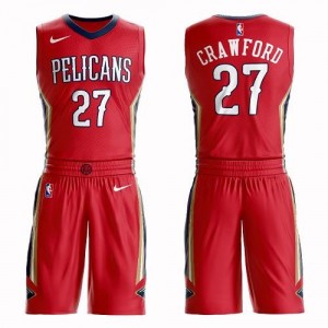 Nike NBA Maillot Jordan Crawford Pelicans Suit Statement Edition #27 Homme Rouge