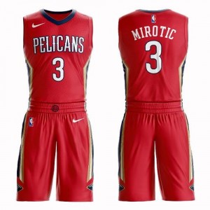 Nike Maillots De Basket Nikola Mirotic Pelicans Suit Statement Edition Rouge Enfant No.3