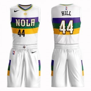 Nike Maillot Basket Hill New Orleans Pelicans Suit City Edition Blanc Homme #44
