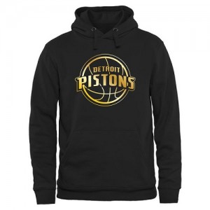 Sweat à capuche Detroit Pistons Homme Gold Collection Pullover Noir 